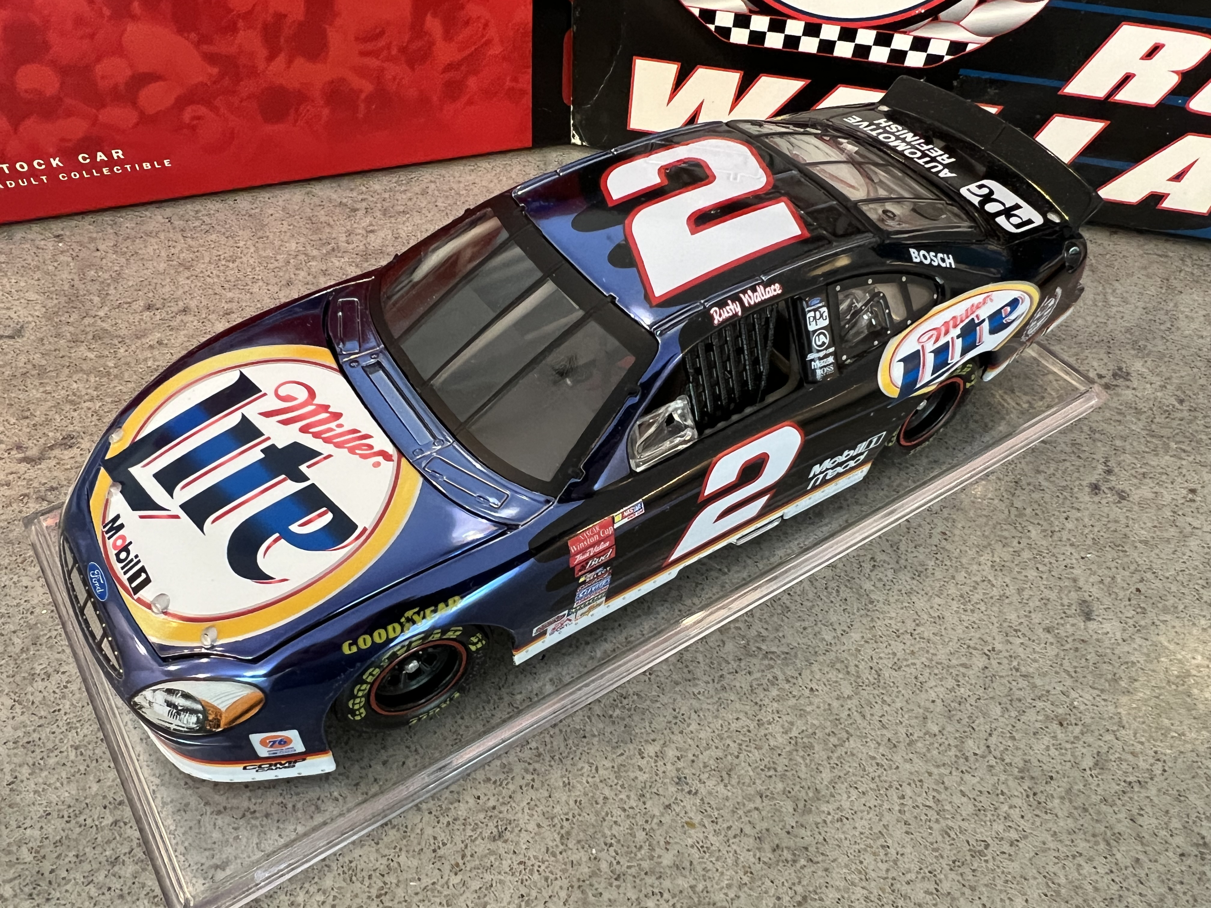 2000 Rusty Wallace #2 Miller Lite / Penske 10th Anniversary Clear Window Bank - Action 1:24 1 of 2196