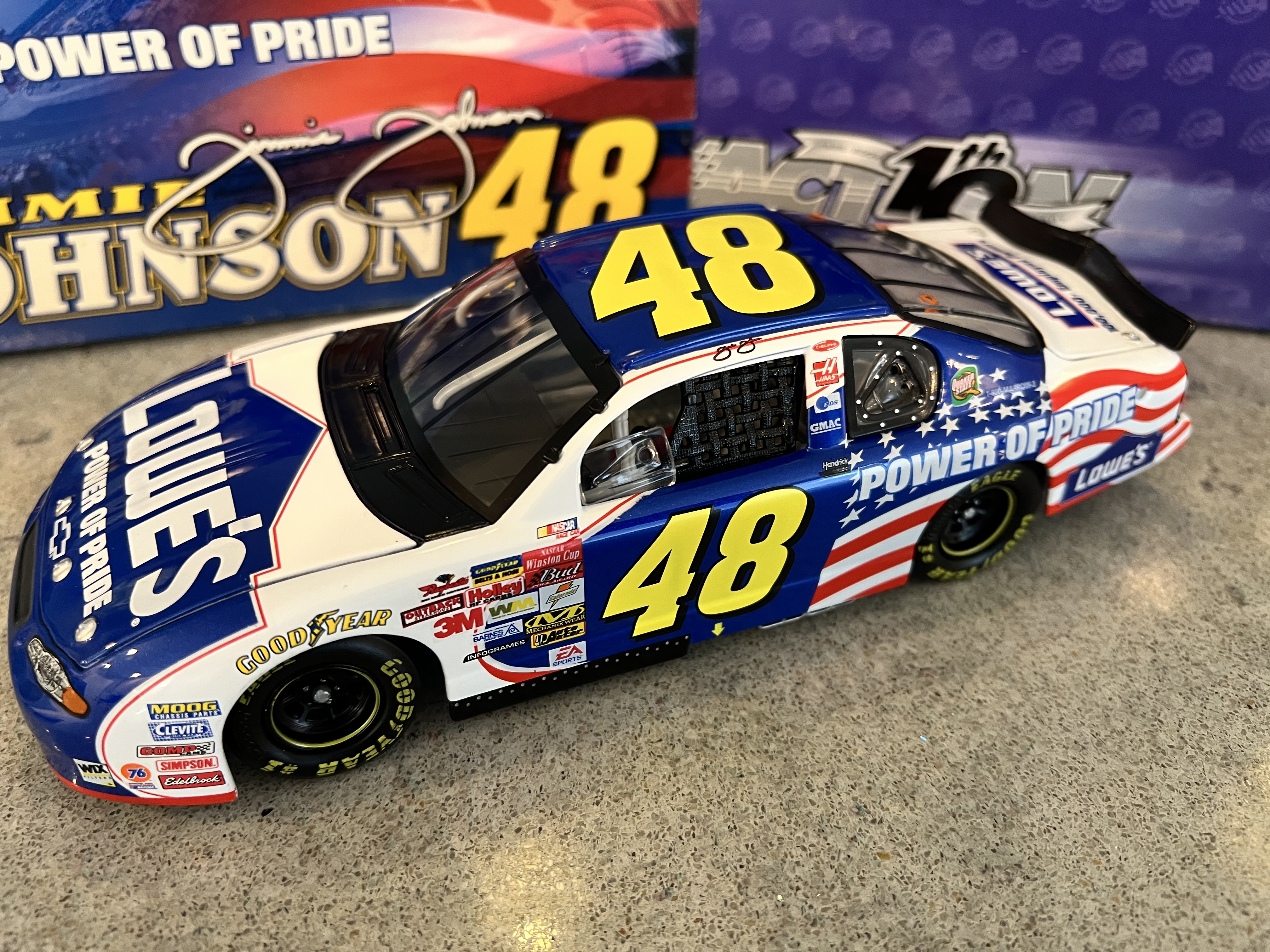2002 Jimmy Johnson #48 Lowes Power of Pride Monte Carlo Action 1:24