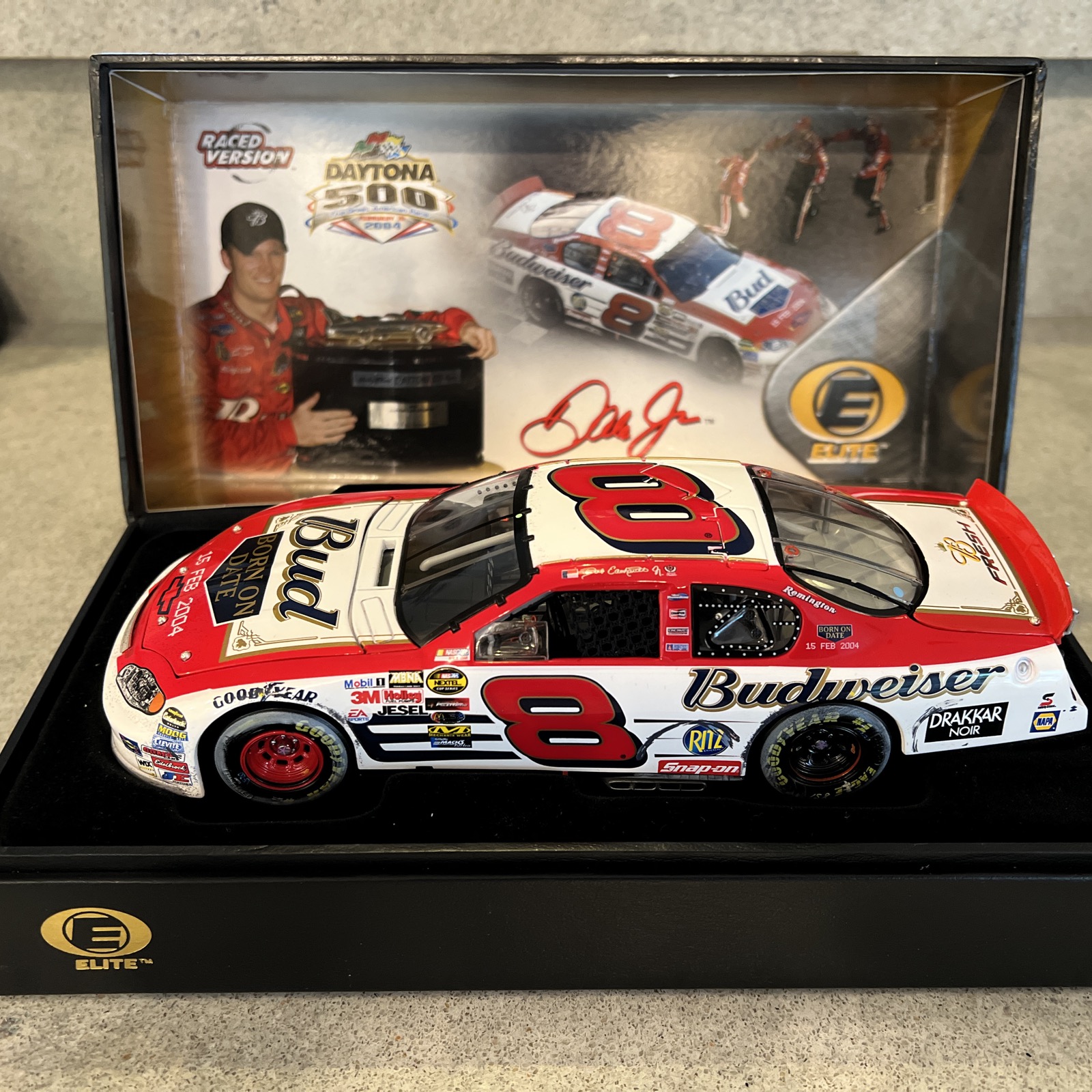 2004 Dale Earnhardt Jr #8 Budweiser BoD Daytona Win Raced Version 2809 of 6996
