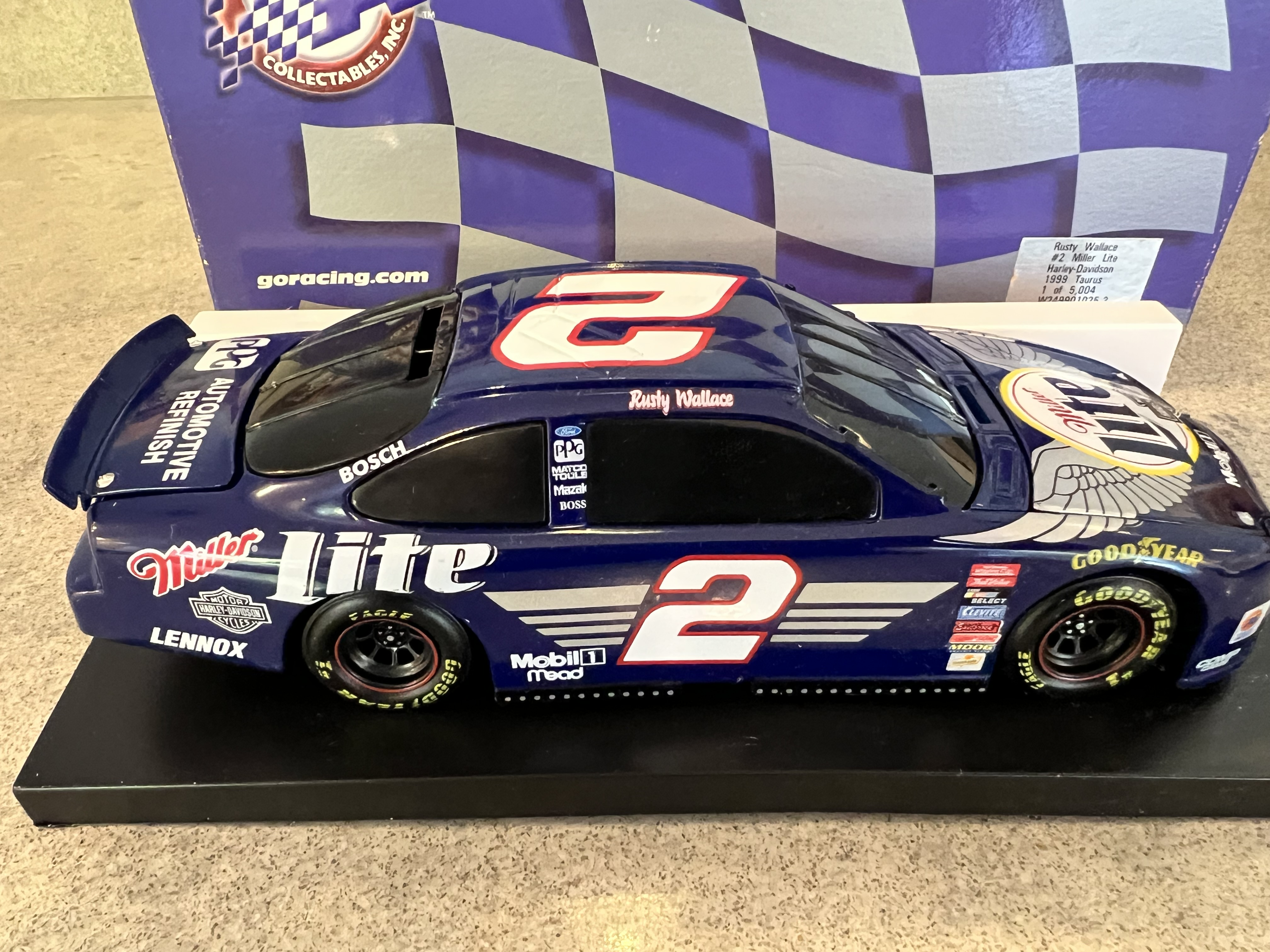 1999 Rusty Wallace #2 Miller Lite Harley Davidson Ford - Action BWB 1:24