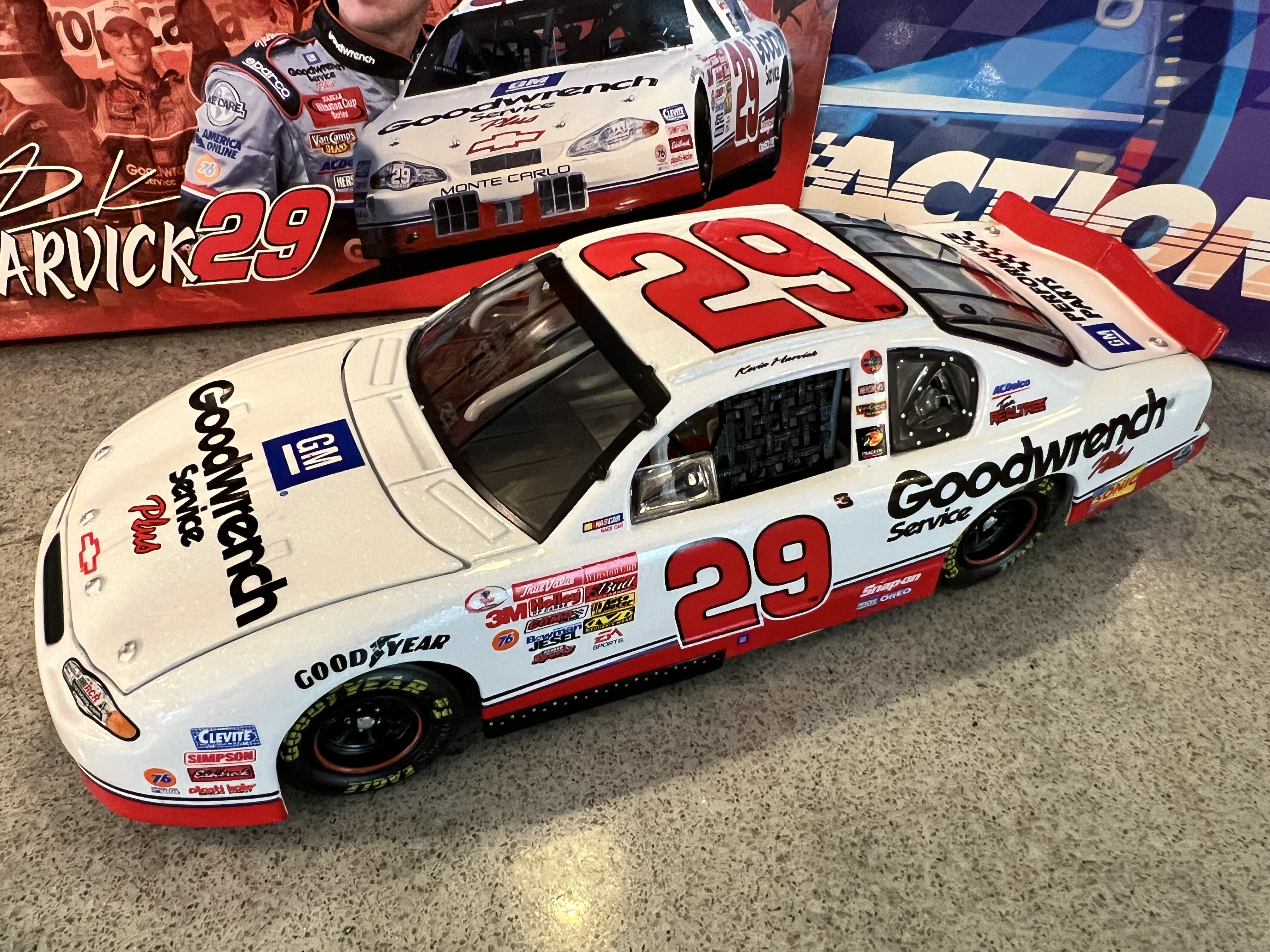 2001 Kevin Harvick #29 GM Goodwrench Monte Carlo - Action Rookie of the Year 1 of 30,300