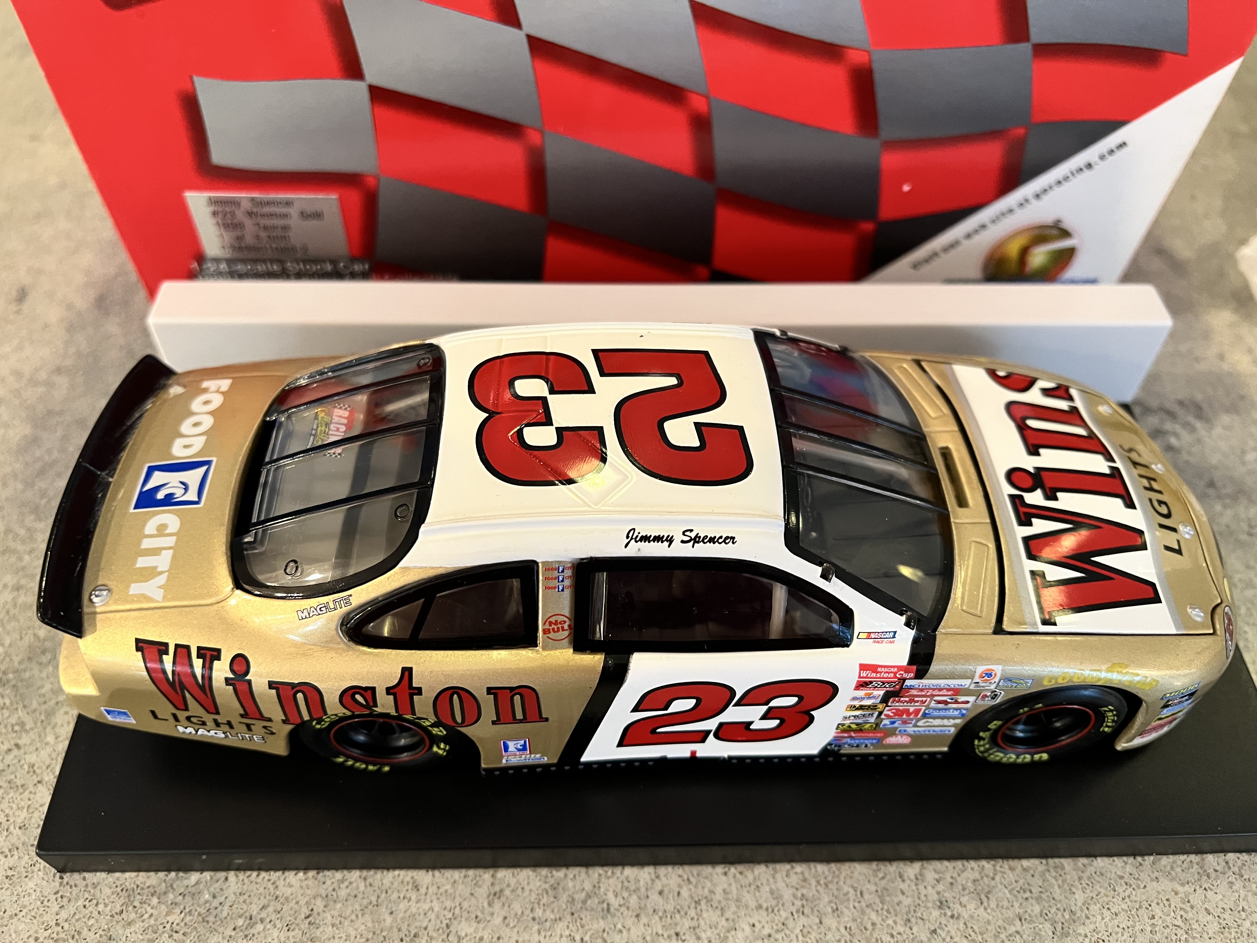 1999 Jimmy Spencer #23 Winston Gold Taurus - Action 1:24 Bank
