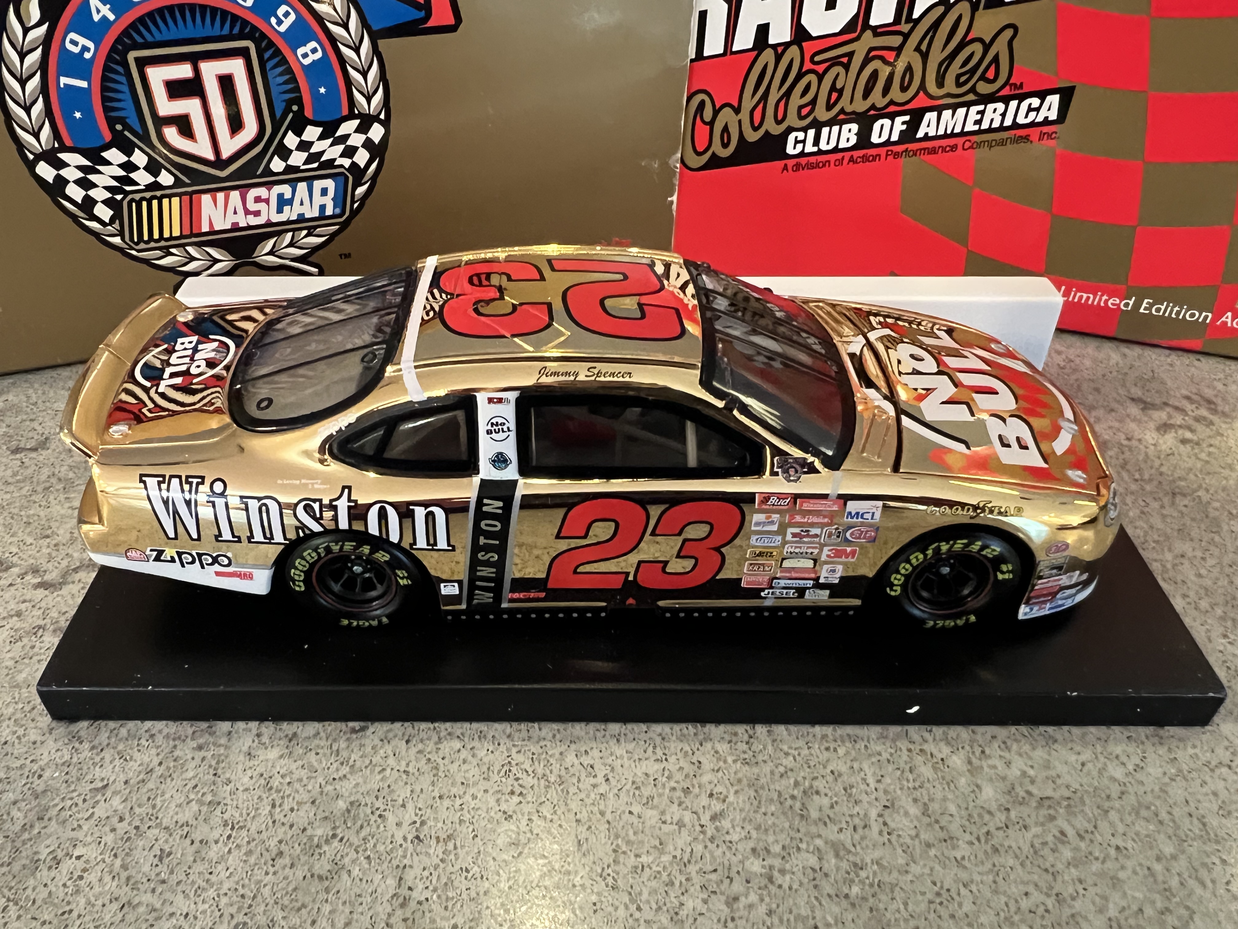 1998 Jimmy Spencer Winston No Bull Gold Ford Taurus - 1:32 Action 1 of 1000
